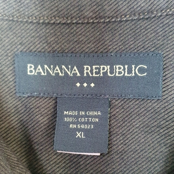 BANANA REPUBLIC Button Down Dress Shirt Brown Men's Size XL - Picture 8 of 9